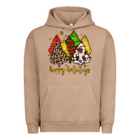 Pigment Burro happy holidays with christmas tree Urban Hoodie - MaliasSmallBusiness