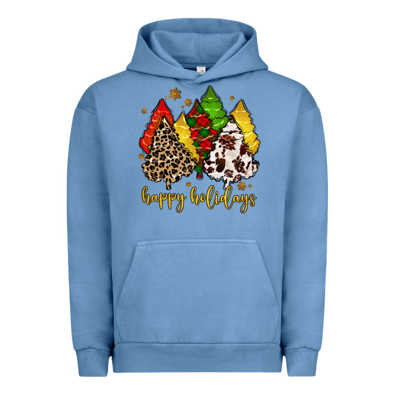 Happy Holidays With Christmas Tree Urban Hoodie by MaliasSmallBusiness | Teevron