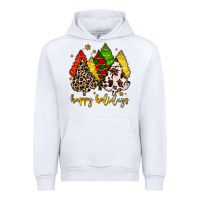 White happy holidays with christmas tree Urban Hoodie - MaliasSmallBusiness