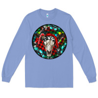 Colony Blue Christmas skull Long Sleeve Tee - RanaPortraitStore