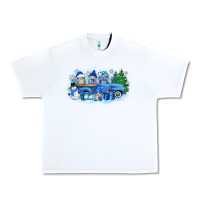 White snow gnome truck Urban Heavy Tee - Zillion Design Studio
