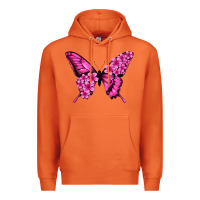 Carrot Floral pink butterfly Premium Hoodie - NancyCooperArtShop