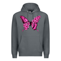 Rock Floral pink butterfly Premium Hoodie - NancyCooperArtShop