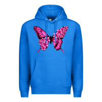 True Royal Floral pink butterfly Premium Hoodie - NancyCooperArtShop