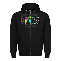 Black girl's weekend booze & besties Zipper Hoodie - CowhideDigitalArt