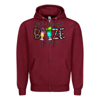 Burgundy girl's weekend booze & besties Zipper Hoodie - CowhideDigitalArt
