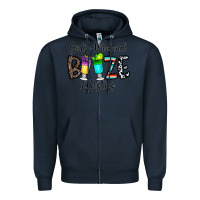 Navy girl's weekend booze & besties Zipper Hoodie - CowhideDigitalArt