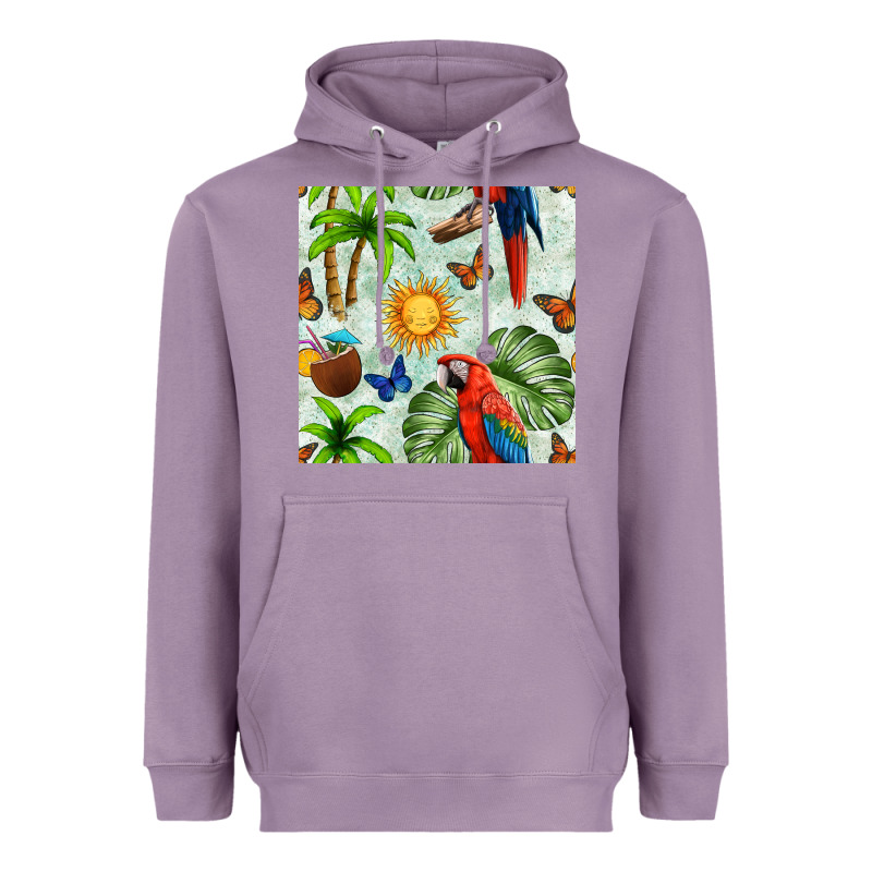Parrot In The Sun Seamless Pattern Heavyweight Hoodie by BundleAndBundleShop | Teevron