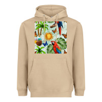 Mushroom parrot in the sun seamless pattern Heavyweight Hoodie - BundleAndBundleShop
