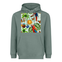 Sage parrot in the sun seamless pattern Heavyweight Hoodie - BundleAndBundleShop