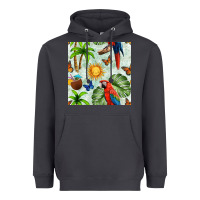 Smoke parrot in the sun seamless pattern Heavyweight Hoodie - BundleAndBundleShop