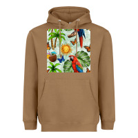 Toasted Coconut parrot in the sun seamless pattern Heavyweight Hoodie - BundleAndBundleShop