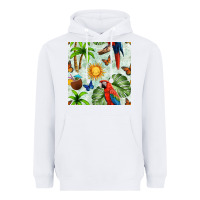 White parrot in the sun seamless pattern Heavyweight Hoodie - BundleAndBundleShop