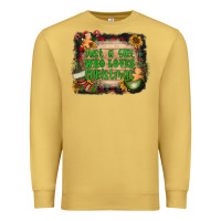 Antique Gold just a girl who loves christmas Premium Sweatshirt - AdoDesignShop