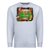 Heather Grey just a girl who loves christmas Premium Sweatshirt - AdoDesignShop