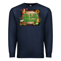 Navy just a girl who loves christmas Premium Sweatshirt - AdoDesignShop