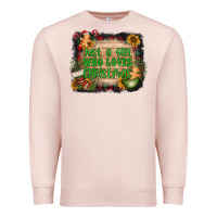 Pale Pink just a girl who loves christmas Premium Sweatshirt - AdoDesignShop