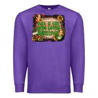 Purple just a girl who loves christmas Premium Sweatshirt - AdoDesignShop