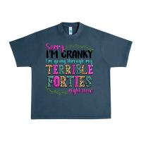 Midnight Navy sorry im cranky im going through my terrible forti Urban Heavy Tee - texasbilliewilder