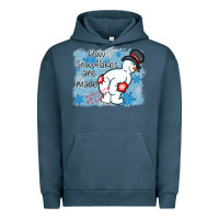 Pigment Midnight Navy how snowflakes are made winter christmas Urban Hoodie - MaliasSmallBusiness