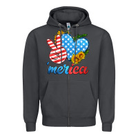 Smoke america with heart Zipper Hoodie - HRA Design Shop