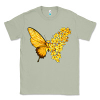 Matcha flowers and childhood cancer ribbon butterfly Classic Tee - texasbilliewilder