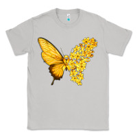Moon Dust flowers and childhood cancer ribbon butterfly Classic Tee - texasbilliewilder