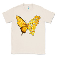 Natural flowers and childhood cancer ribbon butterfly Classic Tee - texasbilliewilder