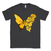 Smoke flowers and childhood cancer ribbon butterfly Classic Tee - texasbilliewilder