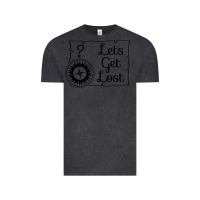 Vintage Black lets get lost Vintage Tee - Unal Design