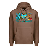 Chestnut peace love hanukkah Premium Hoodie - AdoDesignShop