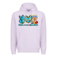 Lilac peace love hanukkah Premium Hoodie - AdoDesignShop