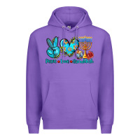 Purple peace love hanukkah Premium Hoodie - AdoDesignShop