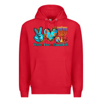 Red peace love hanukkah Premium Hoodie - AdoDesignShop