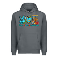 Rock peace love hanukkah Premium Hoodie - AdoDesignShop