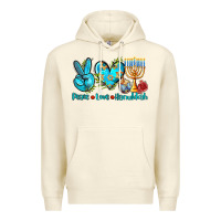 Sandshell peace love hanukkah Premium Hoodie - AdoDesignShop
