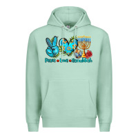 Seafoam peace love hanukkah Premium Hoodie - AdoDesignShop