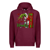 Burgundy grinch hand telemetry nurse Premium Hoodie - NancyCooperArtShop