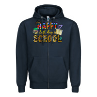 Navy happy last day of school Zipper Hoodie - CowhideDigitalArt