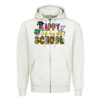 Oatmeal Heather happy last day of school Zipper Hoodie - CowhideDigitalArt
