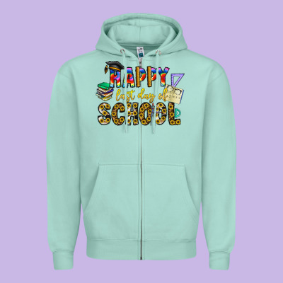 Happy Last Day Of School Zipper Hoodie Designed By Cowhidedigitalart