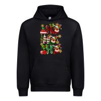 Black ho ho ho reindeer Urban Hoodie - MaliasSmallBusiness
