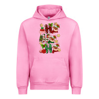 Fuchsia Pink ho ho ho reindeer Urban Hoodie - MaliasSmallBusiness