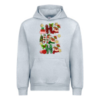 Heather Grey ho ho ho reindeer Urban Hoodie - MaliasSmallBusiness