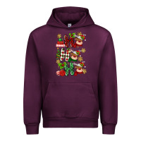 Mauve Wine ho ho ho reindeer Urban Hoodie - MaliasSmallBusiness