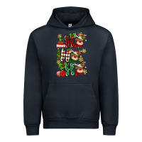 Navy ho ho ho reindeer Urban Hoodie - MaliasSmallBusiness