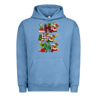 Pigment Pebble Blue ho ho ho reindeer Urban Hoodie - MaliasSmallBusiness