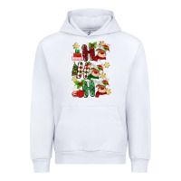 White ho ho ho reindeer Urban Hoodie - MaliasSmallBusiness