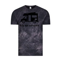 Cloud Black lets go camping Vintage Tee - Unal Design