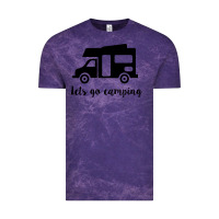 Cloud Purple lets go camping Vintage Tee - Unal Design